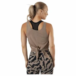 Casall Tie Back Tank Taupe Grey Grå Hot