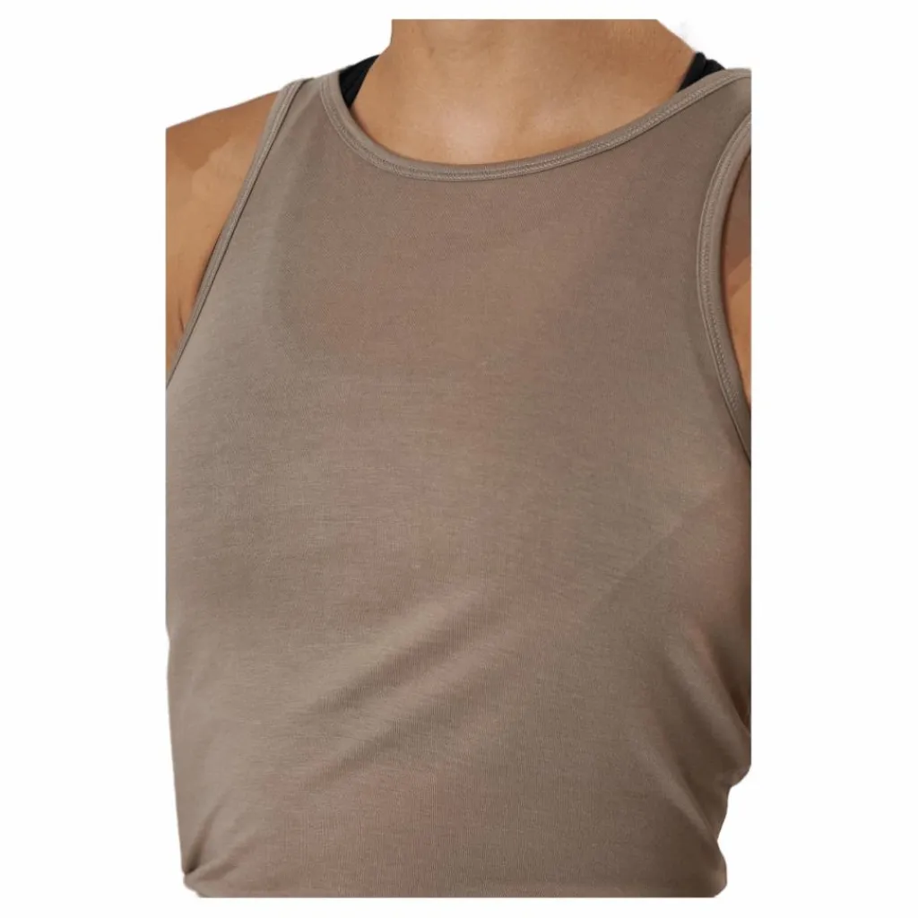 Casall Tie Back Tank Taupe Grey Grå Hot
