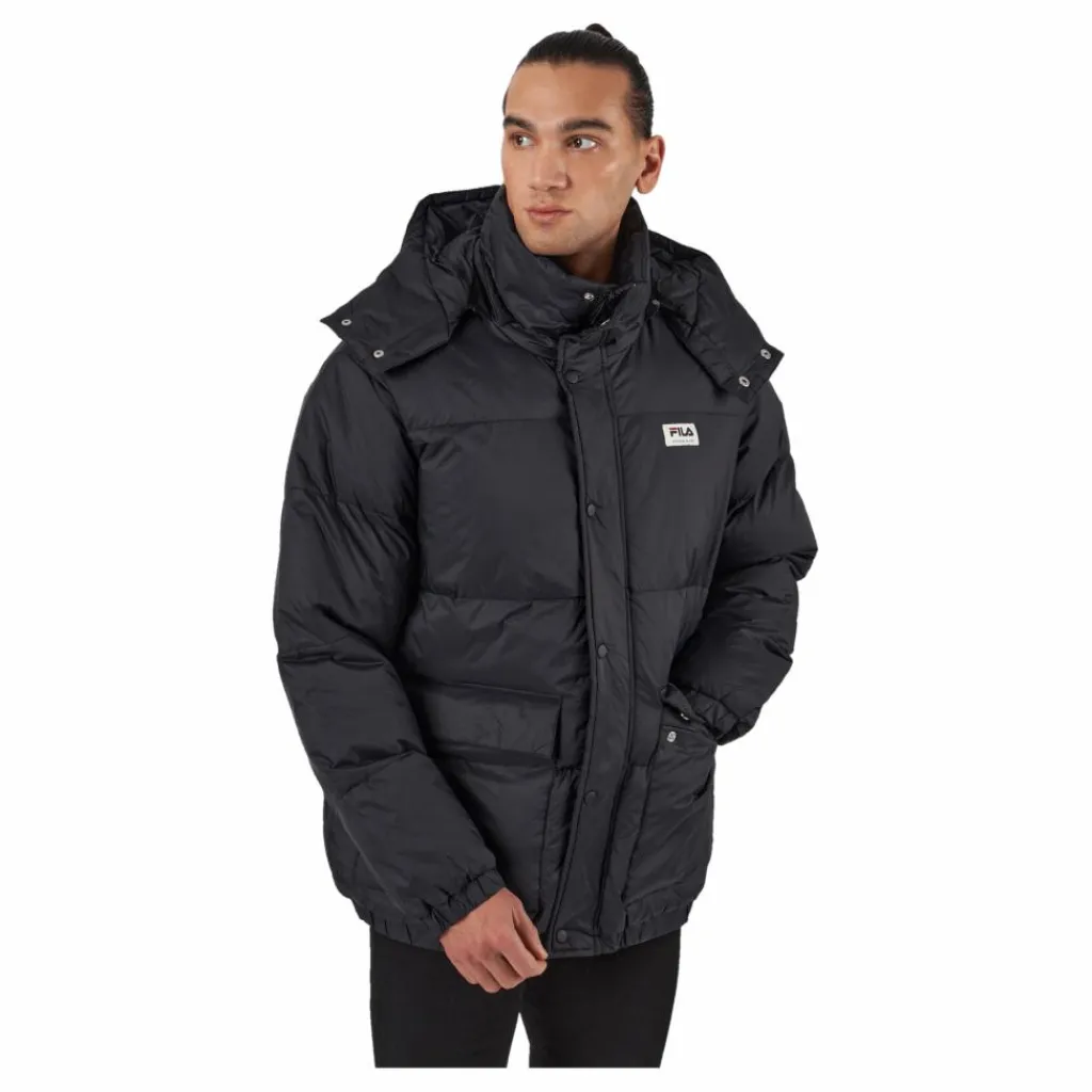 Fila Tirebolu Oversized Puff Jacket 80001 - Moonless Night Svart Discount