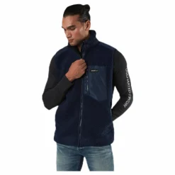 FRONTIER Titus Pile Vest Blue Blå