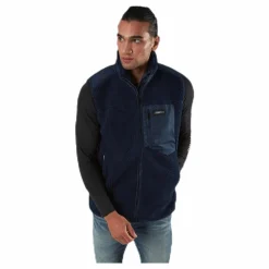 FRONTIER Titus Pile Vest Blue Blå