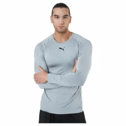 Puma Train Formknit Seamless Ls Tee Medium Gray Heather Blå Outlet