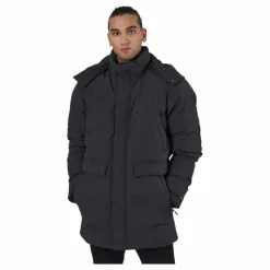 Superdry Train Heavyweight Puffer Dark Charcoal Svart Discount