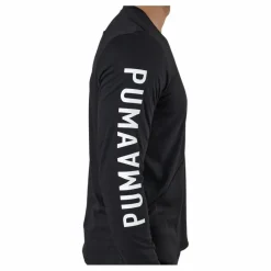 Puma Train Logo Ls Tee Black Svart New