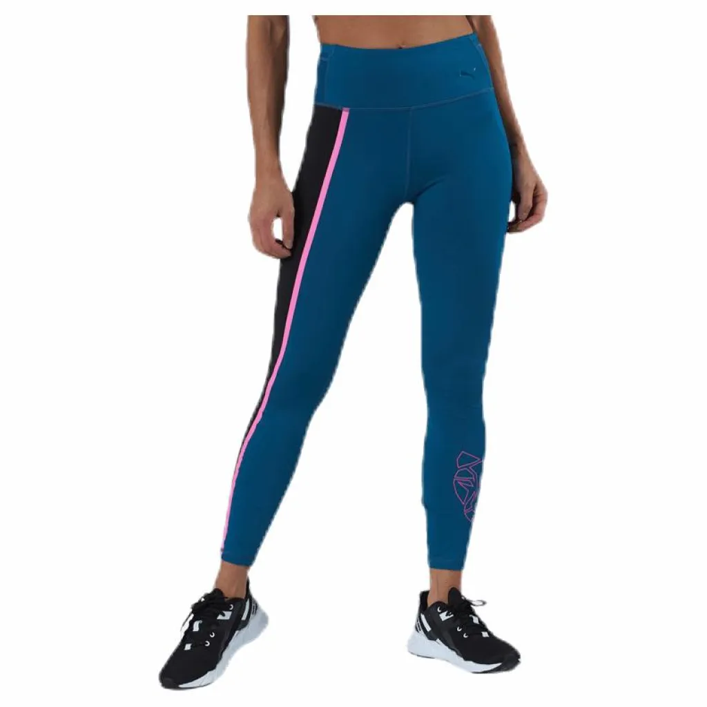 Puma Train Shine High Rise 7/8 Tight Blue Blå New