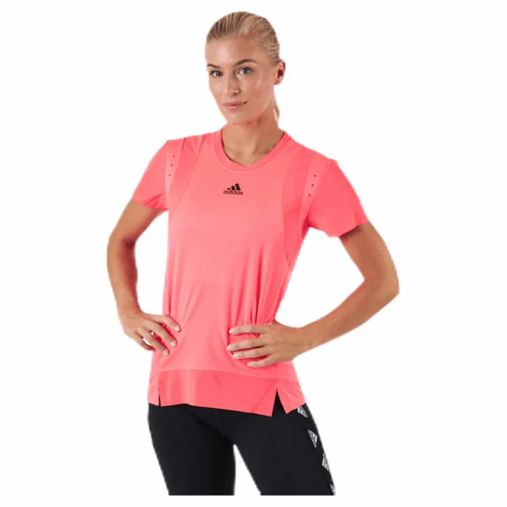 adidas Training Heat Ready Tee Pink/Red Rosa
