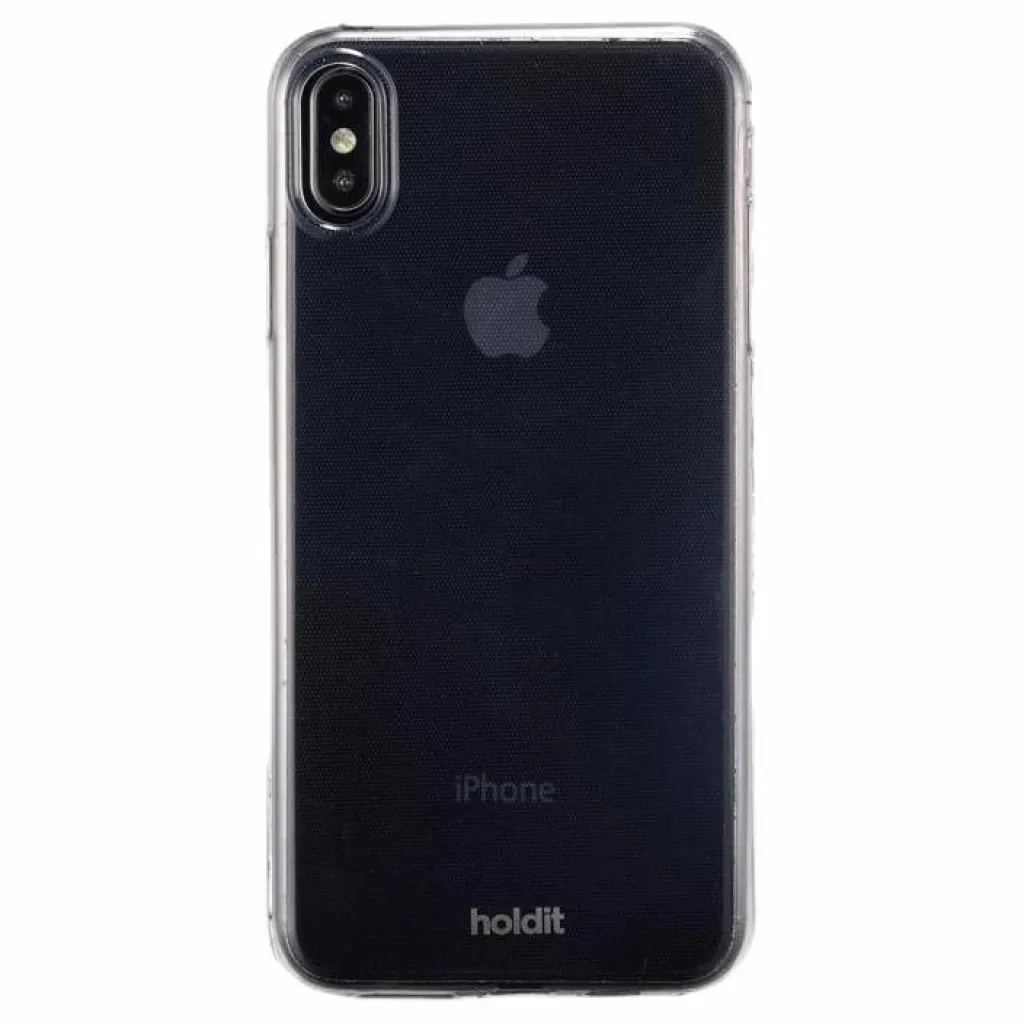 Holdit Transparent Phone Case iPhone XS Max Svart
