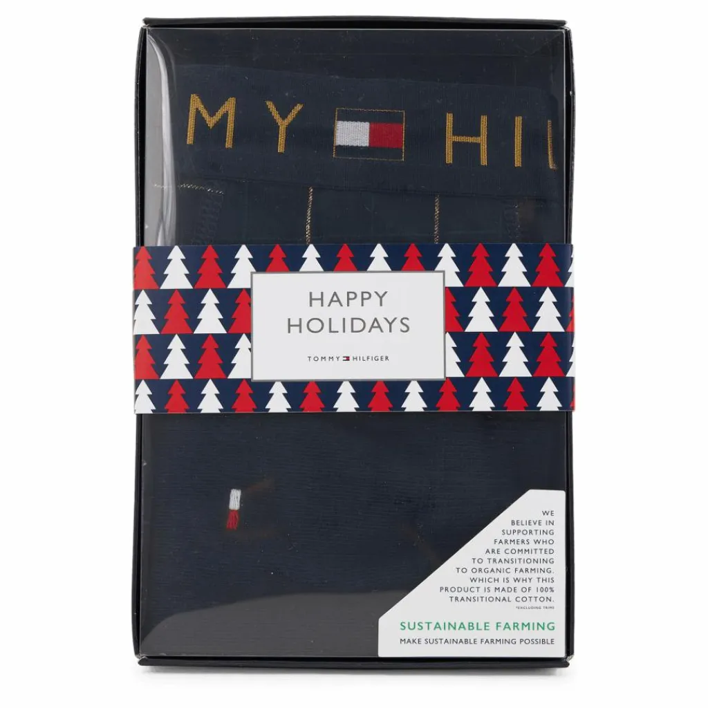 Tommy Hilfiger Trunk & Sock Set Window Check/des Sky Mönstrad Best