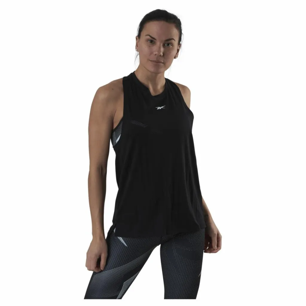 Reebok Ts Burnout Tank Black Svart Outlet
