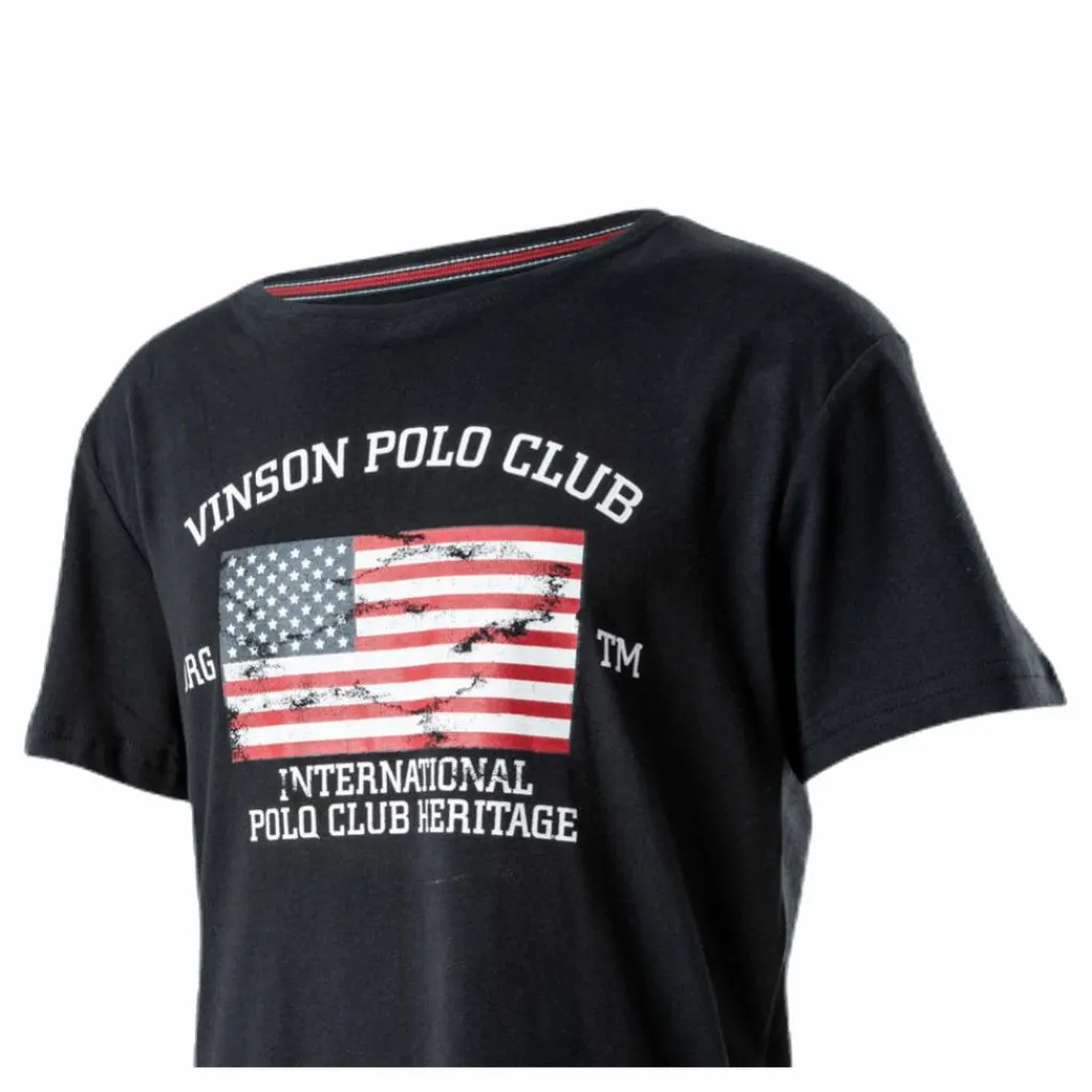 Vinson Polo Club T-Shirt Jovani Black Svart New
