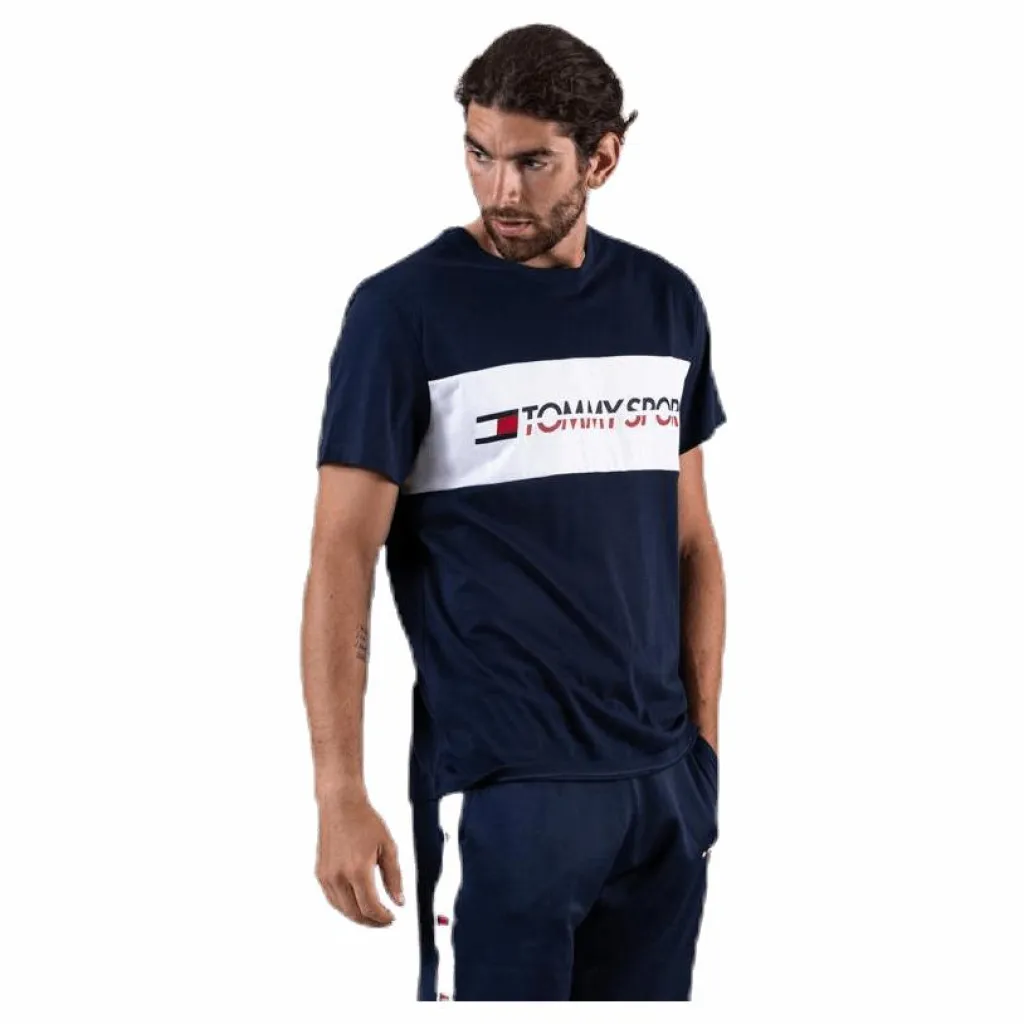 Tommy Hilfiger Sport T-Shirt Logo Driver Blue Blå Best