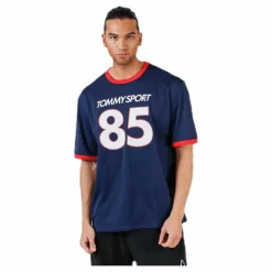 Tommy Hilfiger Sport T-Shirt Oversized '85' Blue Blå Outlet
