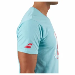 Babolat T-shirt Padel Cotton Turquoise Blå Hot