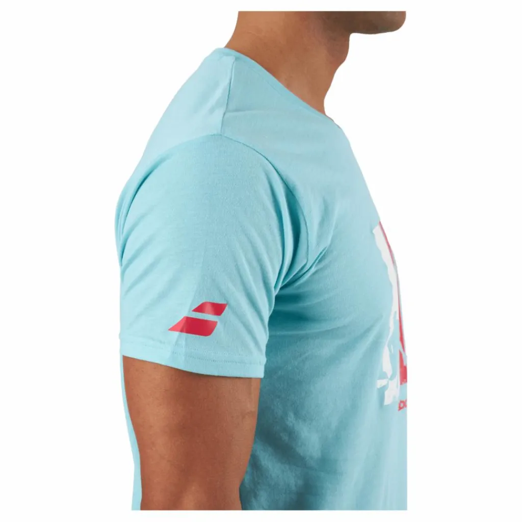 Babolat T-shirt Padel Cotton Turquoise Blå Hot