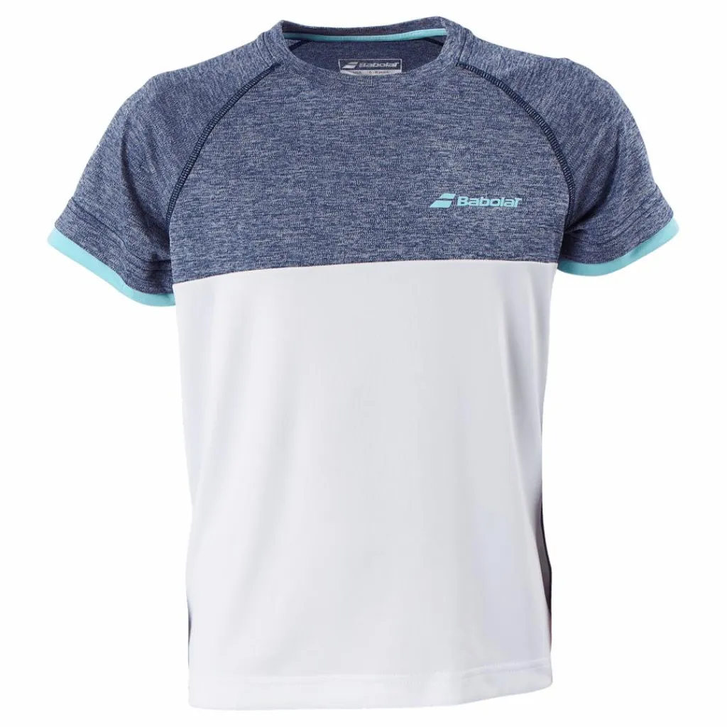 T-shirt Play Crew Neck White Blue*Babolat Best