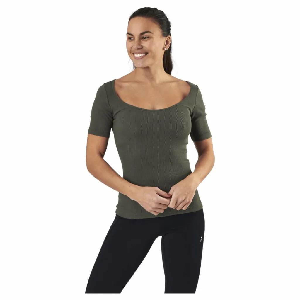 Bread & Boxers T-shirt Ribbed Green Grön New