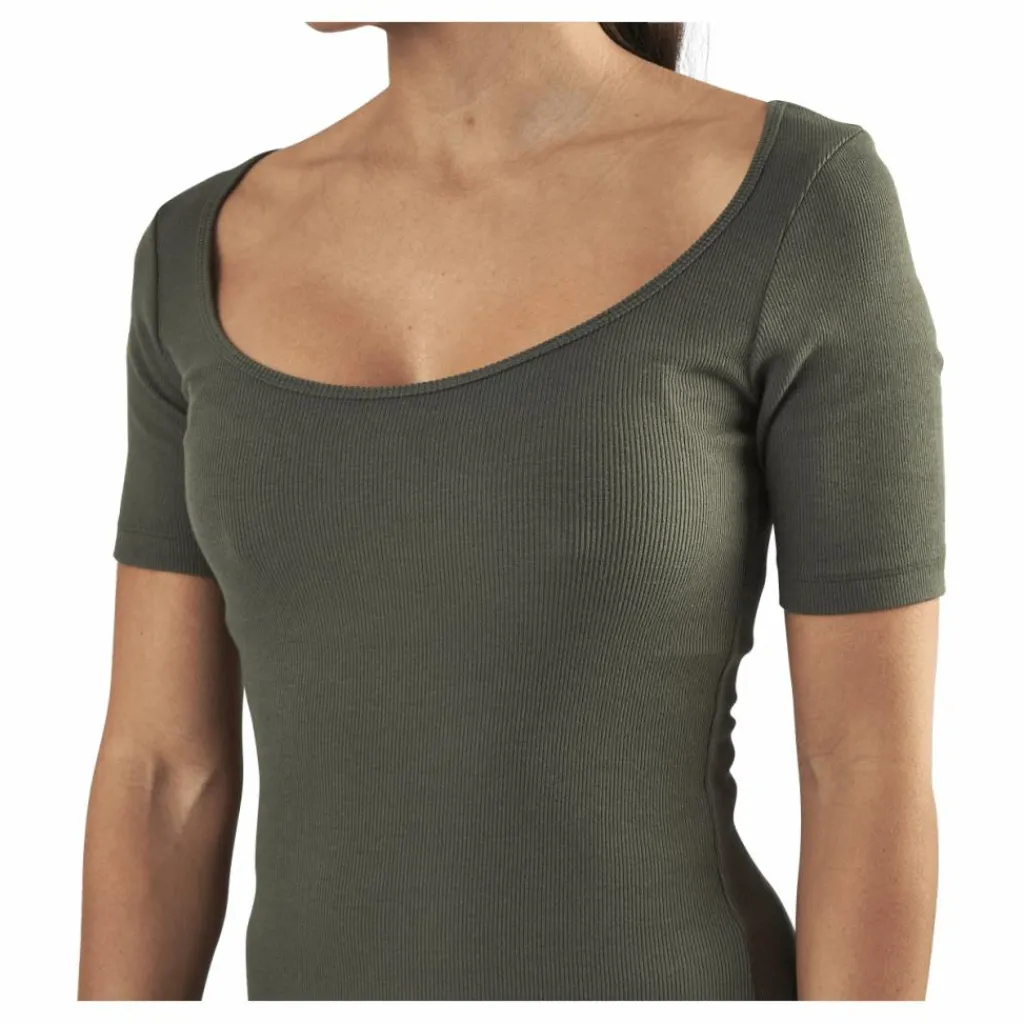 Bread & Boxers T-shirt Ribbed Green Grön New