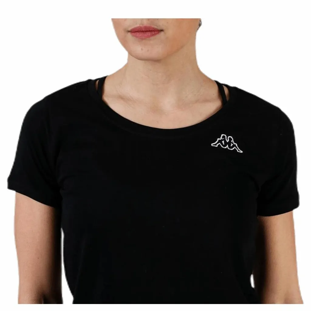 Kappa T-Shirt S/S, Logo Momba Black Svart Discount