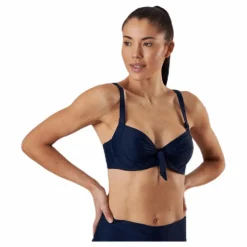 Abecita Twisted Solid Unique Wire Bra Blue Blå Discount