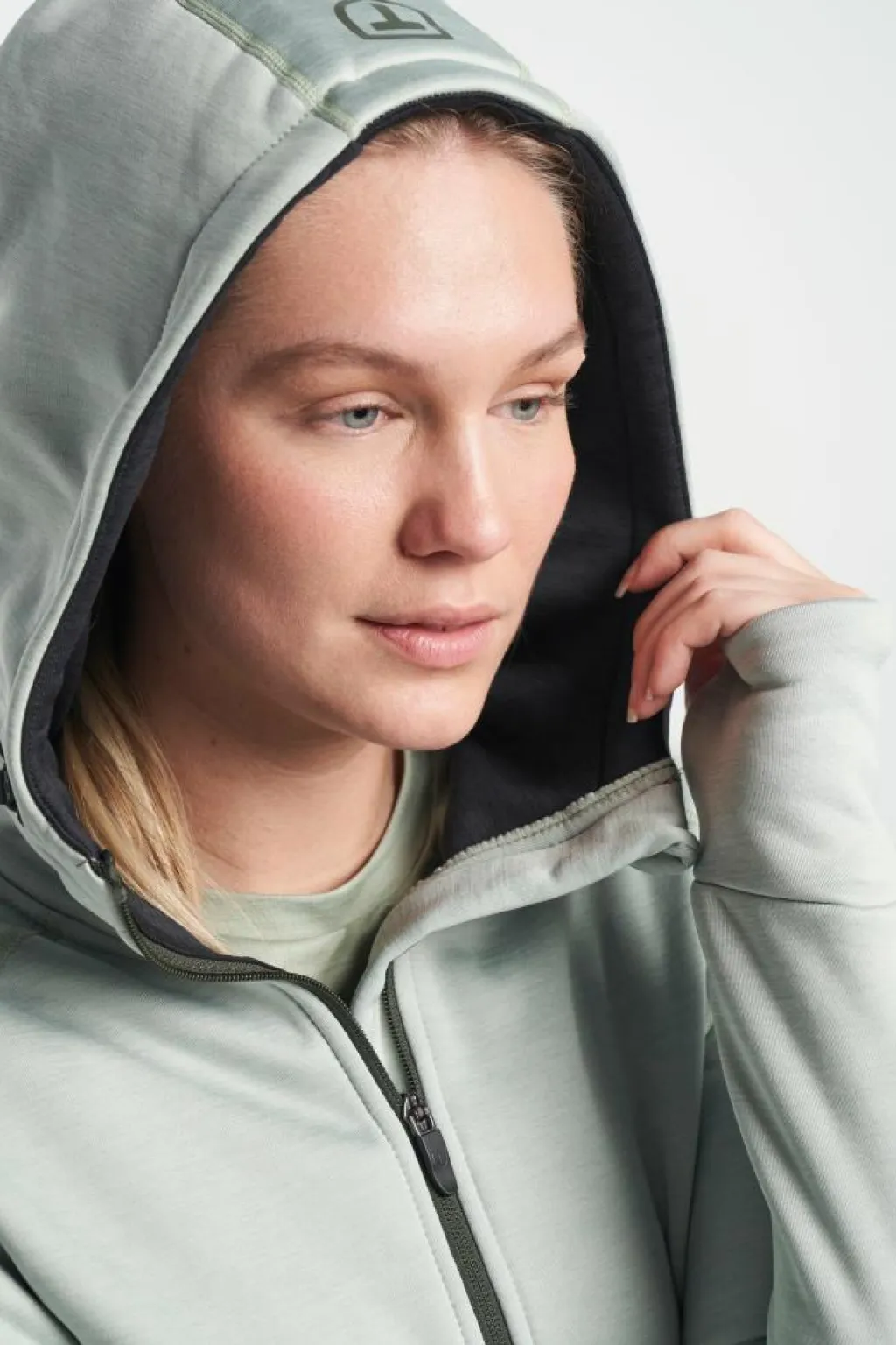 Txlite Hoodie Zip W Eucalyptus*Tenson Best