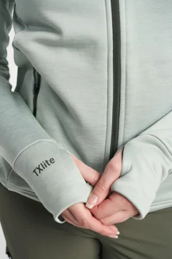 Txlite Hoodie Zip W Eucalyptus*Tenson Best