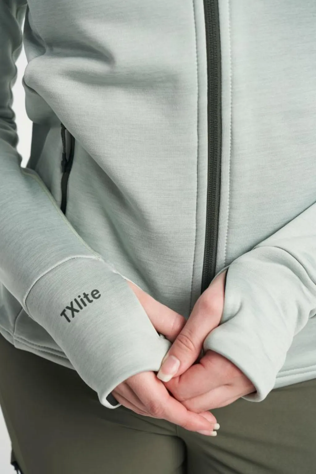 Txlite Hoodie Zip W Eucalyptus*Tenson Best