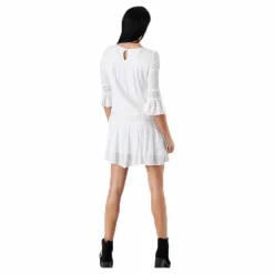Tyra 3/4 Flare Short Dress Wvn White*Only Online
