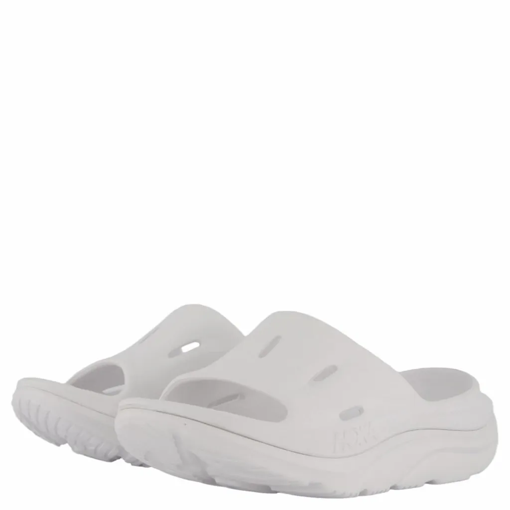 Hoka U Ora Recovery Slide 3 White / White Vit Sale
