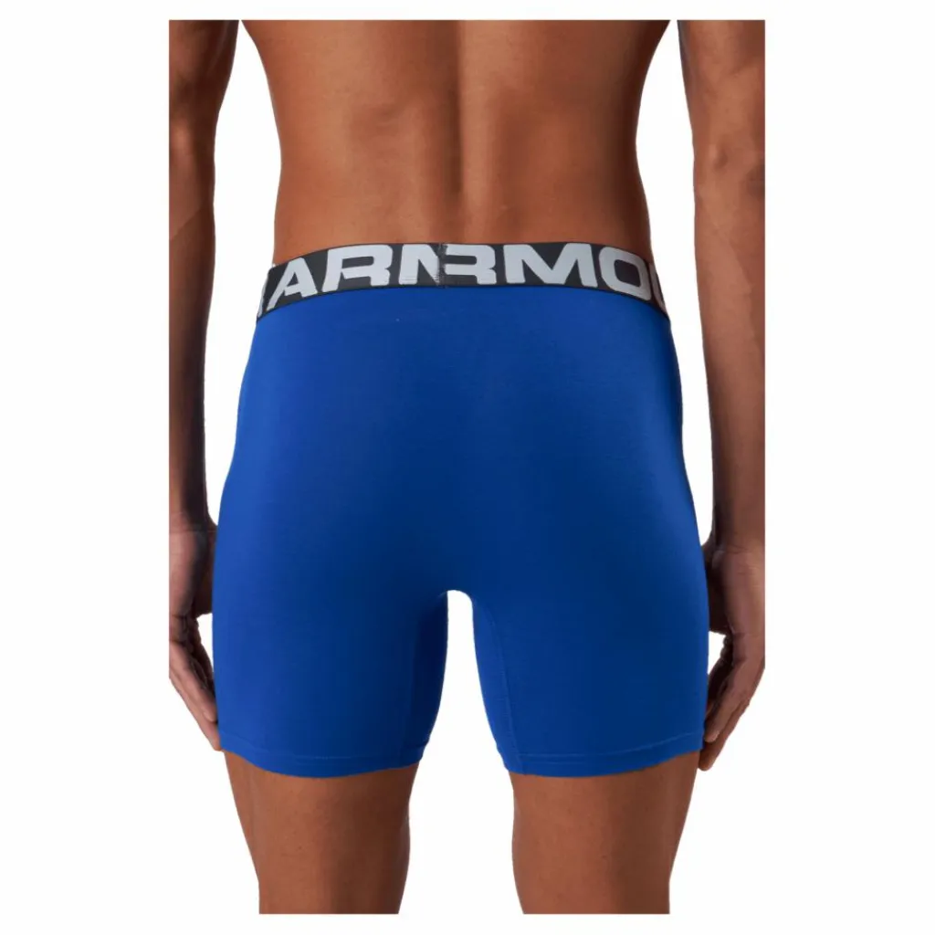 Under Armour Ua Charged Cotton 6in 3 Pack Royal Blå New