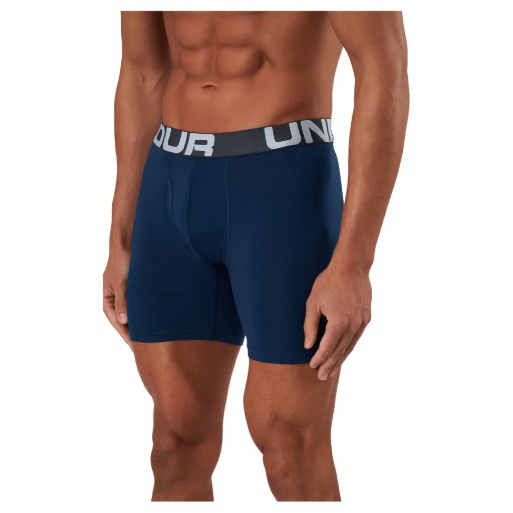 Under Armour Ua Charged Cotton 6in 3 Pack Royal Blå New