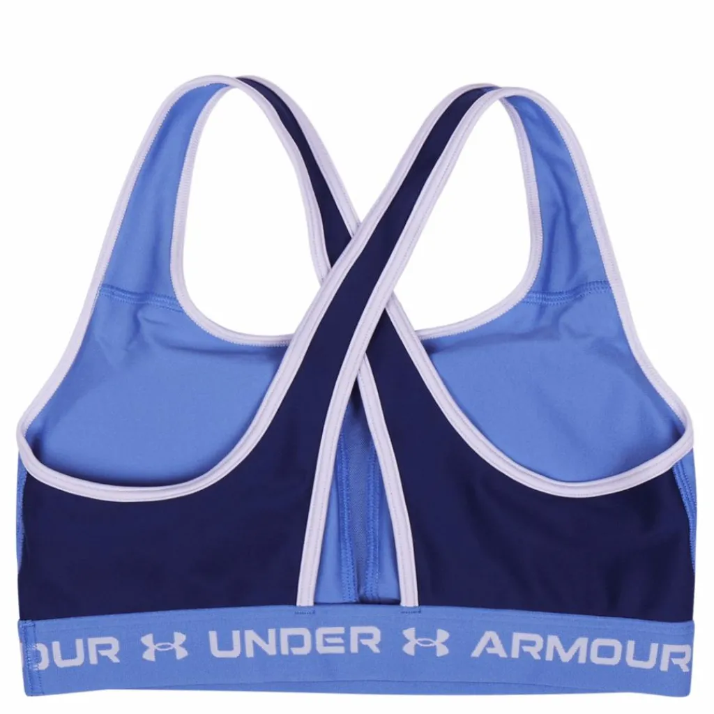 Under Armour UA Crossback Mid Bra Blå Sale