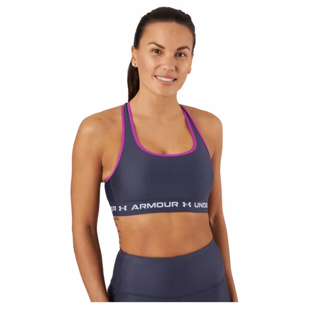 Ua Crossback Mid Bra Tempered Steel*Under Armour Clearance