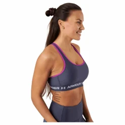 Ua Crossback Mid Bra Tempered Steel*Under Armour Clearance