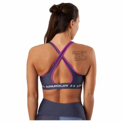 Ua Crossback Mid Bra Tempered Steel*Under Armour Clearance