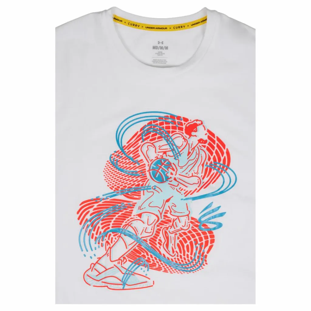 Under Armour UA CURRY ANIMATED SKETCH SS Vit Sale