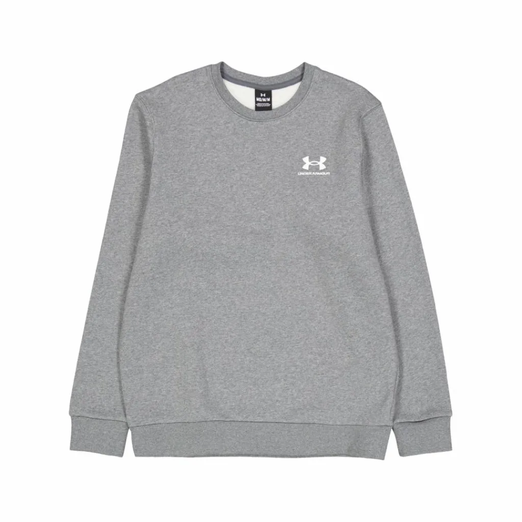 Under Armour Ua Essential Fleece Crew Pitch Gray Grå Outlet