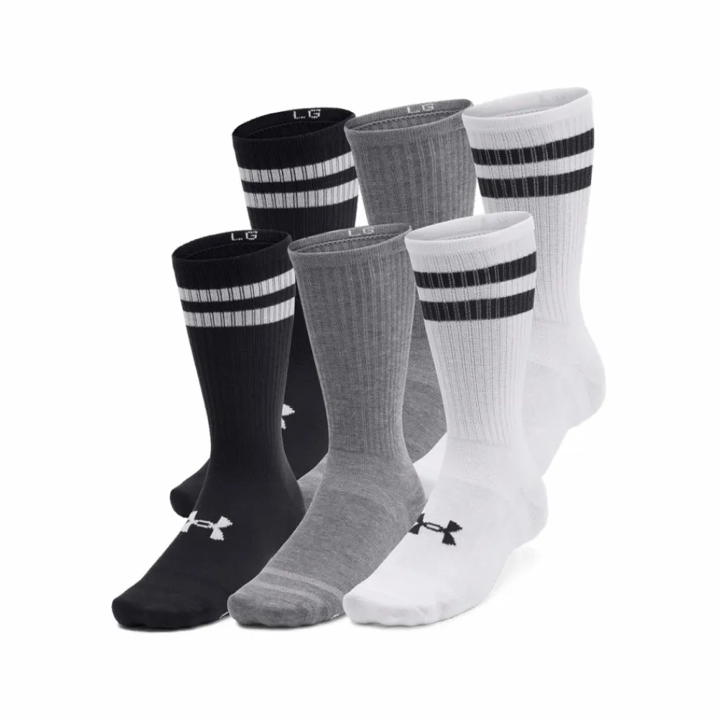 Under Armour Ua Essential 6pk Crew Mod Gray Grå Online