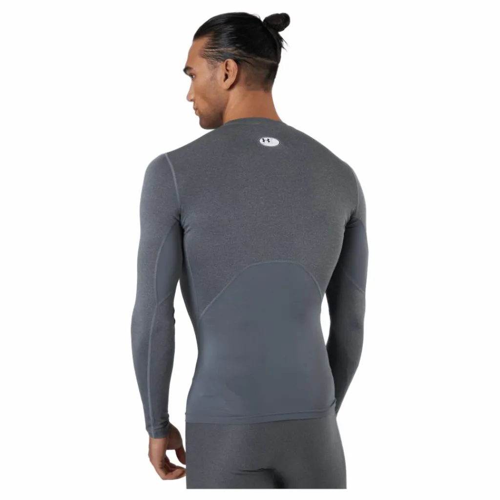 Under Armour Ua Hg Armour Comp Ls Carbon Heather Grå New