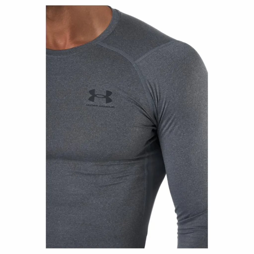 Under Armour Ua Hg Armour Comp Ls Carbon Heather Grå New