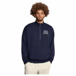 Ua Icon Hwt Terry Os 1/2 Zip Midnight Navy*Under Armour New