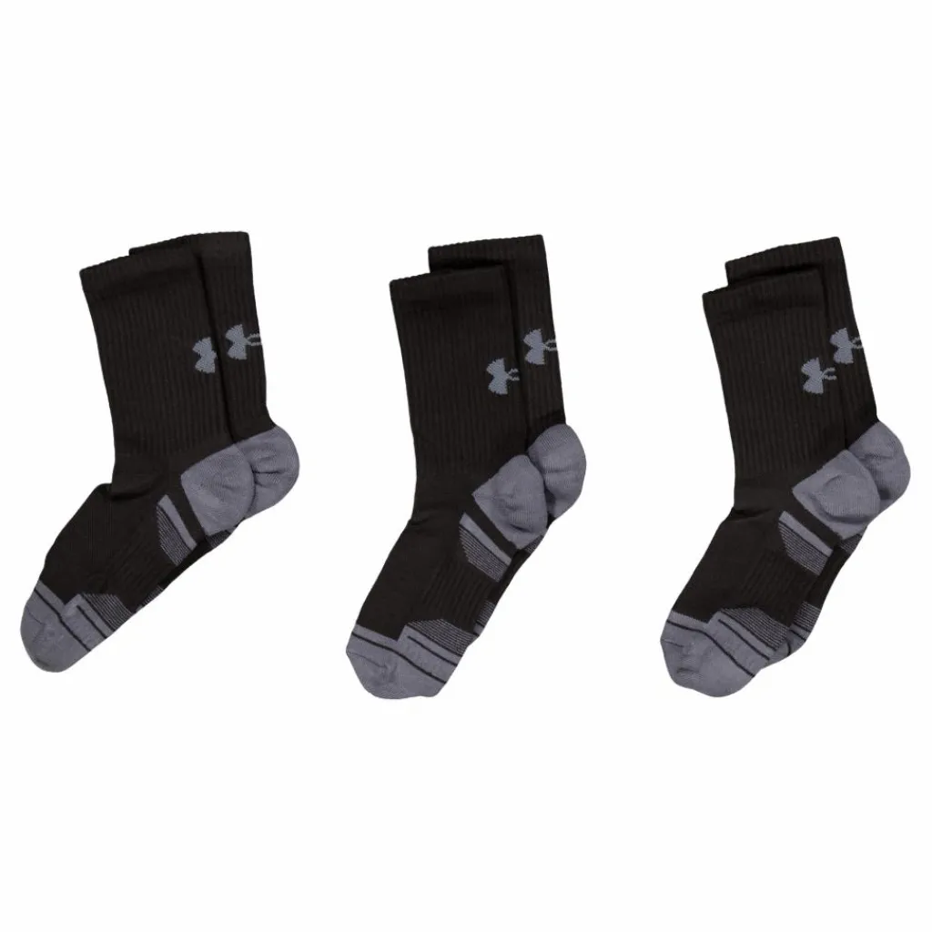 Under Armour Ua Performance Cotton 3p Mid Black Svart Online