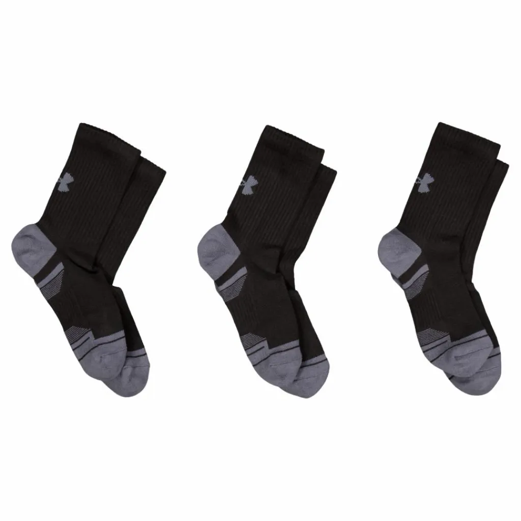Under Armour Ua Performance Cotton 3p Mid Black Svart Online