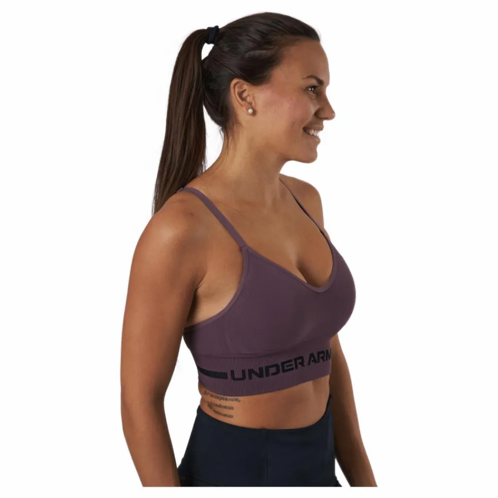 Ua Seamless Low Long Bra Ash Plum*Under Armour Discount