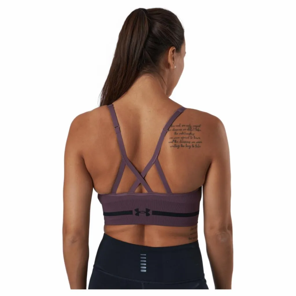 Ua Seamless Low Long Bra Ash Plum*Under Armour Discount