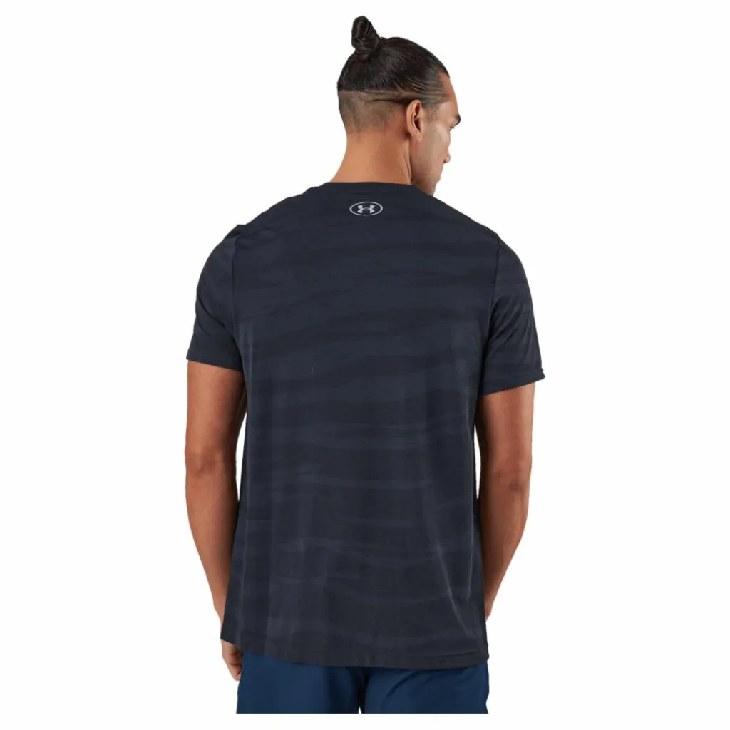Under Armour Ua Seamless Wave Ss Black Blå Discount