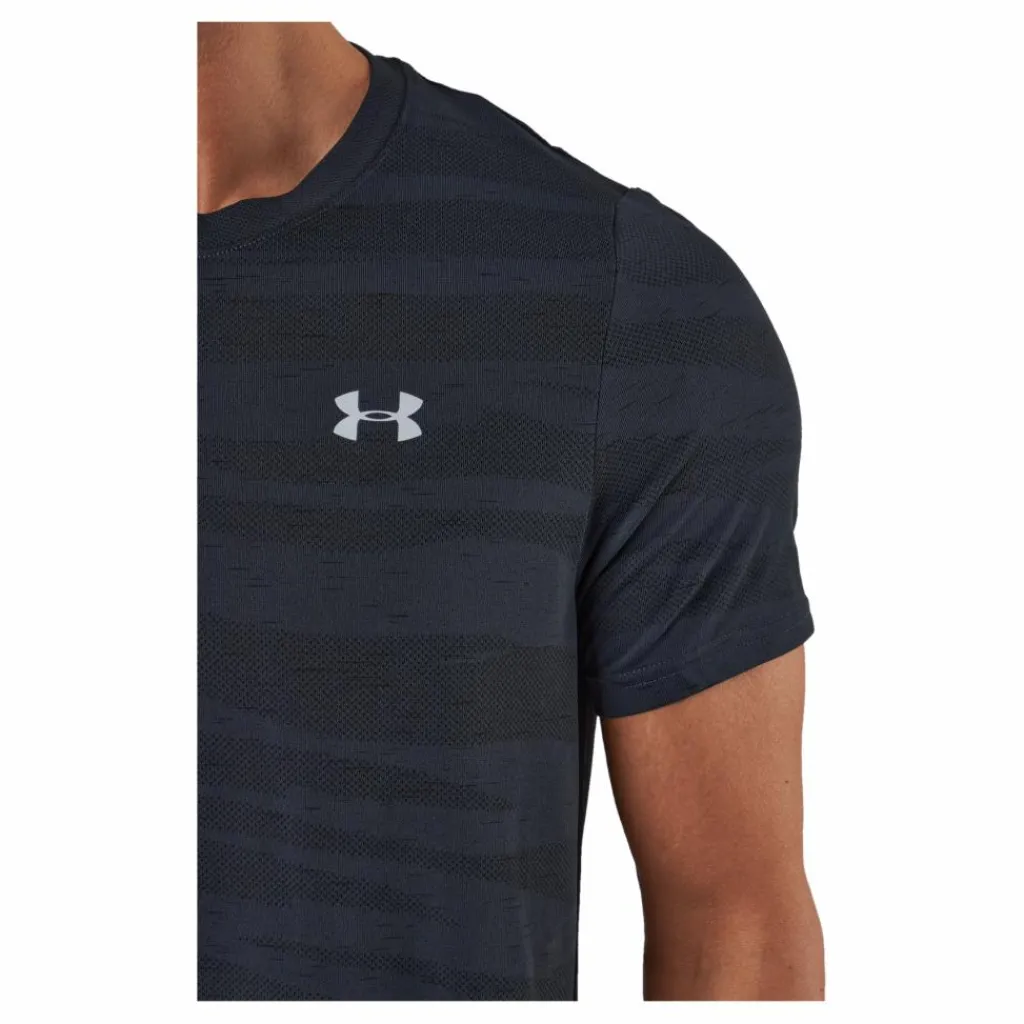 Under Armour Ua Seamless Wave Ss Black Blå Discount