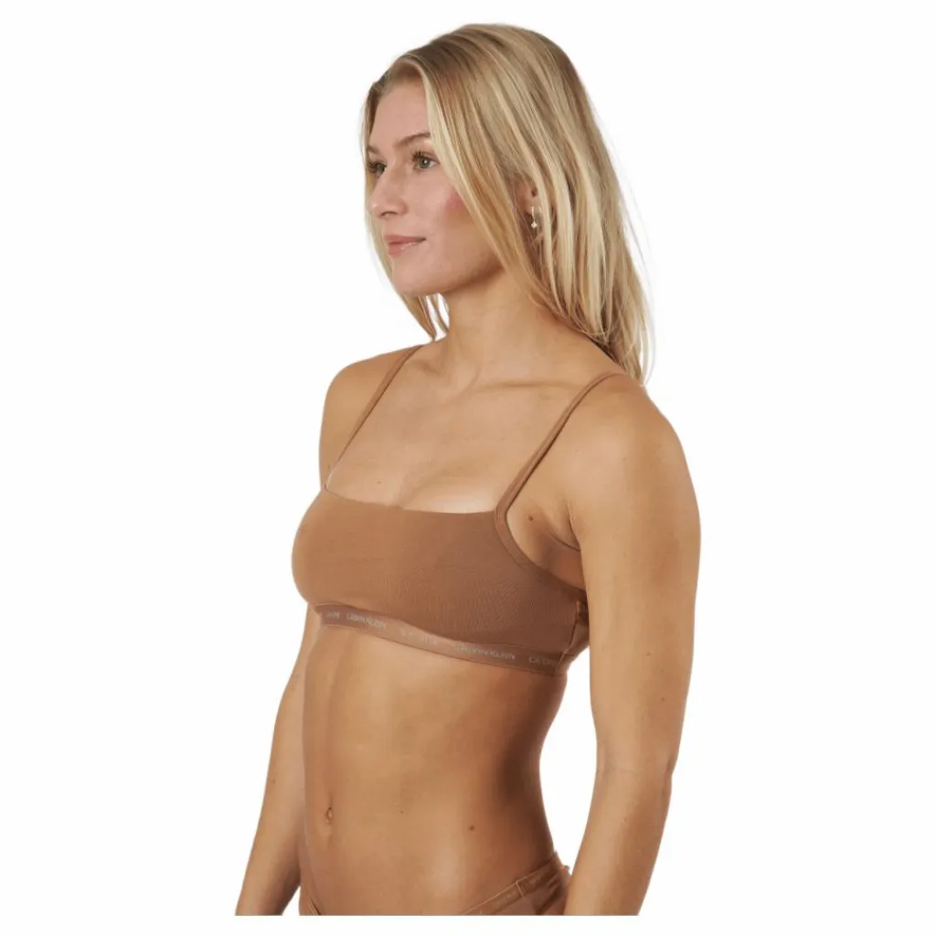 Unlined Bralette 2pk Sandalwood/sandalwood*Calvin Klein New