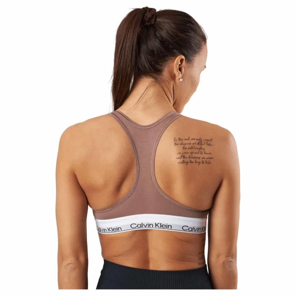 Calvin Klein Unlined Bralette Rich Taupe Beige Sale