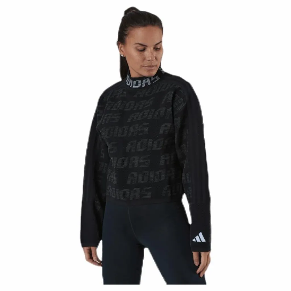 adidas Ur Crew Knit Black Svart Outlet