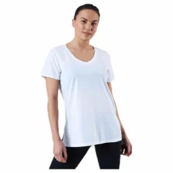 2XU URBAN V Neck Hi Low Tee White Vit Best